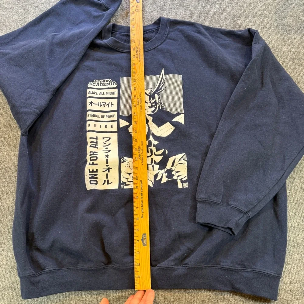 My Hero Academia All Might Symbol of Peace Navy Sweatshirt XXXL Anime Funimation